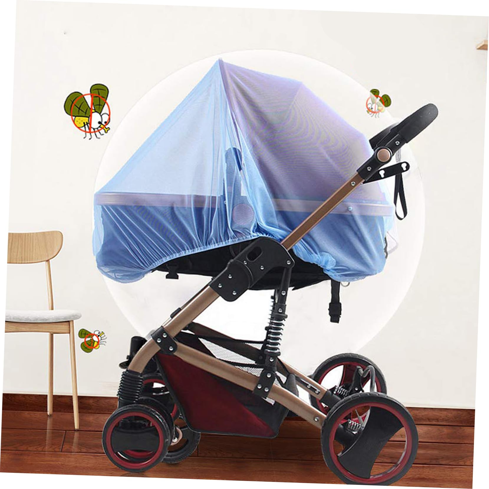 2個加大加密ベ ーネット ベ ア カー バシネット対応 通気性良好で