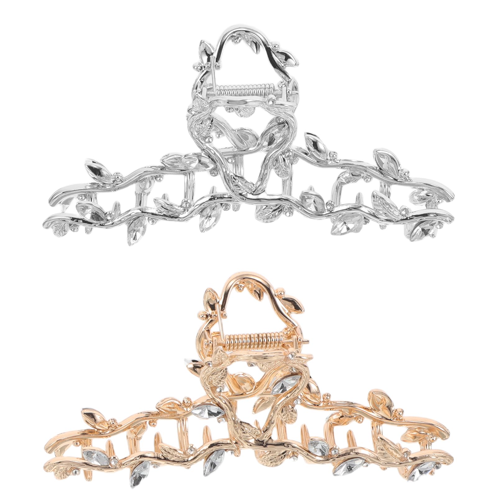 2個の金属製大型爪クリップジョーヘアクランプヘア バレッタジョークランプおだんごヘアピン日常使用特..