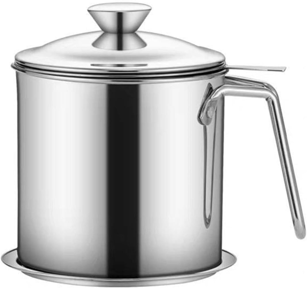 オイルポット 油漉し器 1.3 ステンレス 油こし器 揚げ物油入れ 天ぷら油 フィルターカートリッジ 残留..