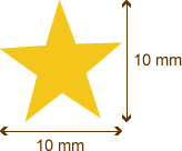 ロール巻 10mm星 150ヶ付 温水用 【レターパック送料無料】デザイン 金箔 製菓材料...