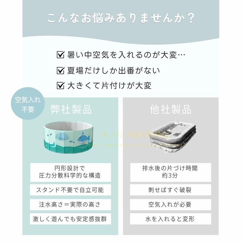 【レビュー特典付き】プール 折りたたみ プール 大型空気入れなし夏用 ビニールプ...