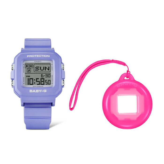 国内正規品　BABY-G＋PLUS ベビージープラス　BGD-10K-6JR　2WAY　パープル　紫　チャームピンク　スクエア　クオーツ　電池式　10気圧防水　ラッピングサービス その1