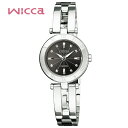 ウィッカ シチズン NA15-1571C 黒文字盤 ソーラー バンド調整サービス ラッピング無料