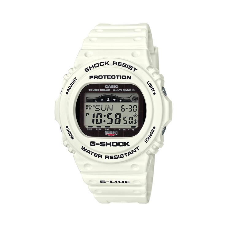 正規品 G-LIDE G-SHOCK Gショック ジーショック GWX-5700CS-7JF カシオ 電波時計 タフソーラー ソーラー デジタル タイドグラフ機能 ムーンデータ機能 ホワイト 白 ラッピングサービス 送料無料