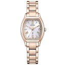 国内正規品 XC クロスシー シチズン CITIZEN basic collection ES9354-69B 電波時計 エコドライブ ソーラー チタン サクラピンク トノー型 バンド調整サービス ラッピングサービス