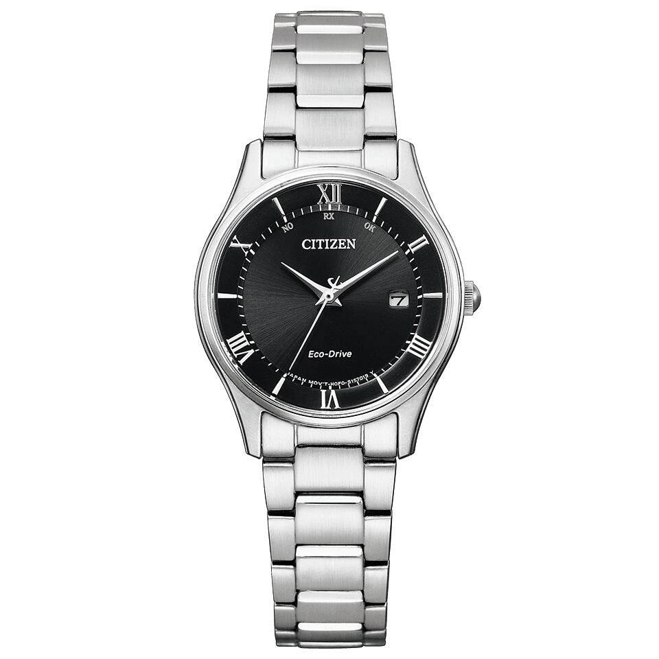 国内正規品　CITIZEN　シチズンコレクション レディース　電波時計 ES0000-79E　黒文字盤　ブラック　エコドライブ　ソーラー ステンレス　最長5年保証　送料無料　バンド調整サービス　ラッピングサービス