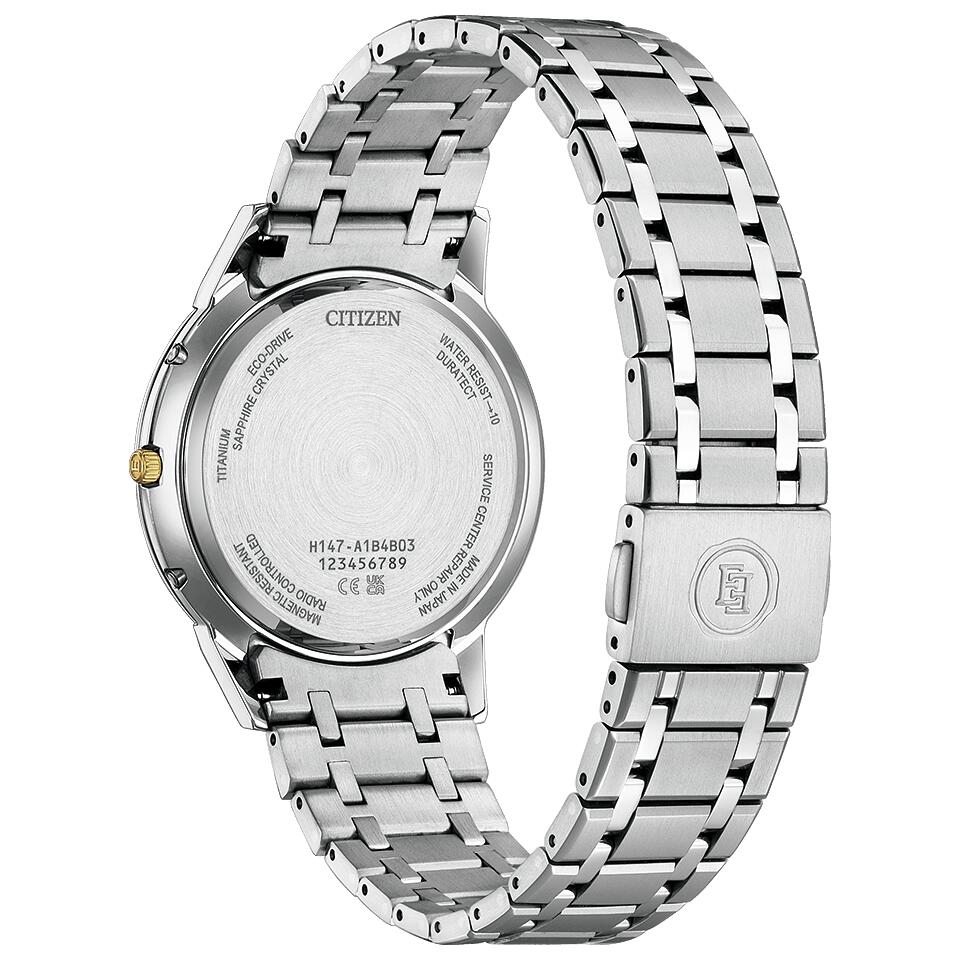 限定モデル450本　HINODE COLLECTION　エクシード　CB1144-60E　シチズン　CITIZEN　エコドライブ　ソーラー　電波時計　黒文字板　チタン　薄型　サイズ調整サービス　ラッピングサービス