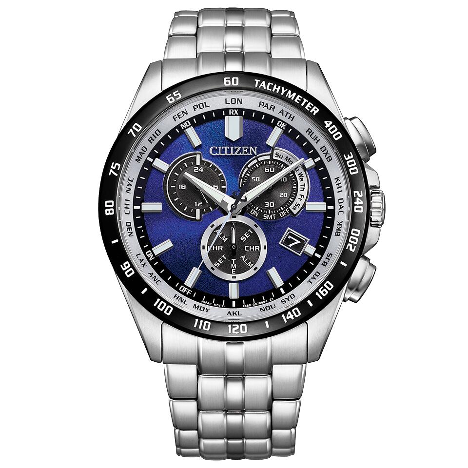 世界限定5,500本 UNITE with BLUE CITIZEN シチズンコレクション クロノグラフ CB5874-81L エコドライブ ソーラー 電波時計 ステンレス 送料無料 バンド調整サービス ラッピングサービス