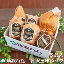 贅沢三昧パック (簡易梱包) 筑波ハム 詰め合わせ ロースハム ボンレスハム 京鴨のくん製 ポークソーセージ スモークチキン 焼豚