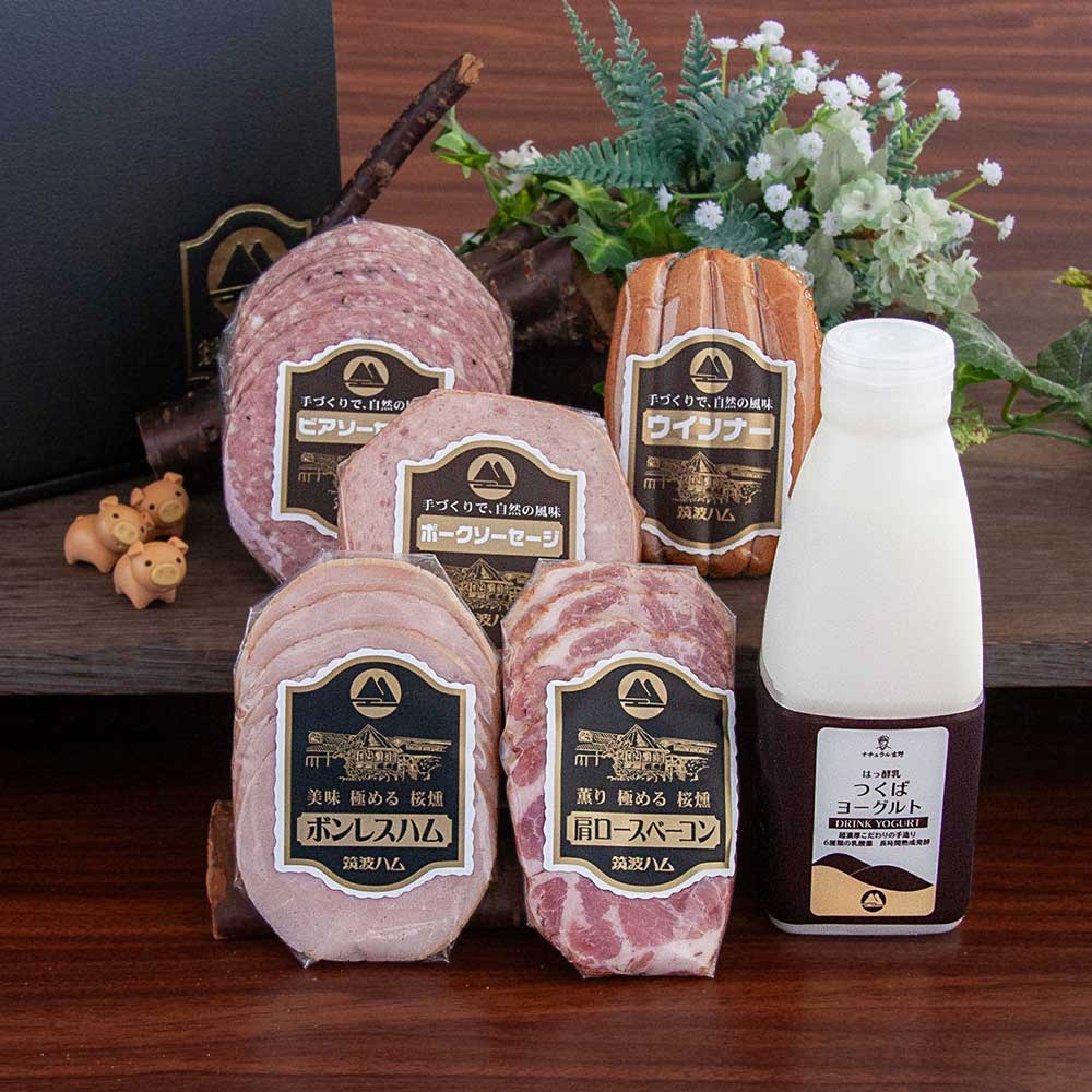 お歳暮ギフトセット からくさ 筑波ハム 国産豚 茨城県産 送料無料 ハム お歳暮 お年賀 お節 クリスマス ギフト 贈り物 プレゼント お土産 内祝い 高級ハム 茨城のサムネイル