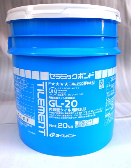 タイルメント 内装壁タイル用耐水接着剤 GL-20 20kg入