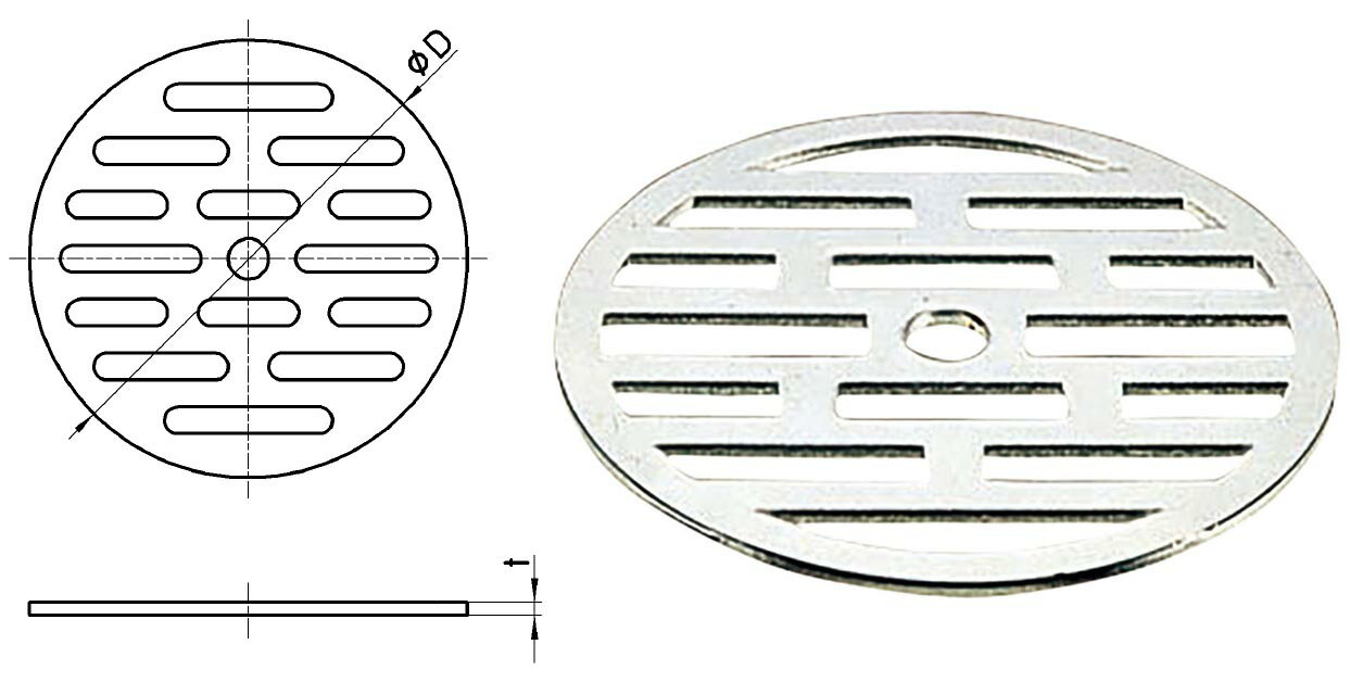 排水用皿 直径44mm/厚さ1.7mm　【サンエイ：H40F-44】