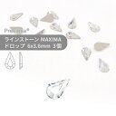 プレシオサ PRECIOSA ラインストーン ツユ クリスタル 6x3.6mm 3個 小袋 ハンドメイド パーツ アクセサリー ビジュー デコパーツ ネイル ネイルパーツ ジェルネイル レジン フラットバック FB 変型