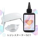 UV-LEDレジン液 ステラレジン スターターセット 1セット | Medium(中粘度)100g 調色パレット 攪拌スティック UV-LEDハンディライト3 ...