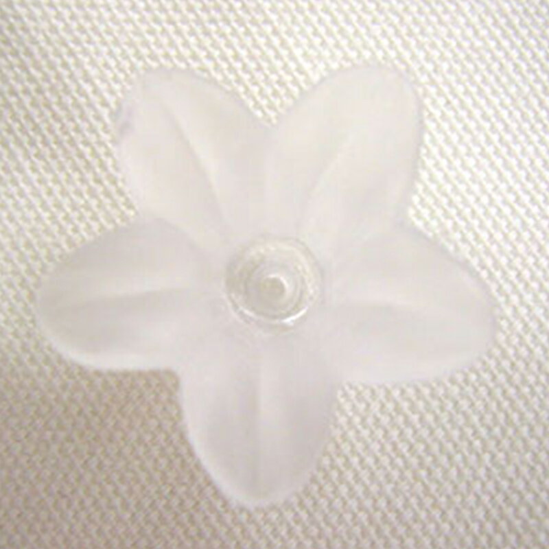 Rakuten - アクリル花 PB7 18×12mm・1穴 マットクリスタル 2個 フラワーパーツ 花モチーフ 花びらモチーフ アクセサリーパーツ ハンドメイド クラフト材料 手作り 透け感 ハンドメイド材料