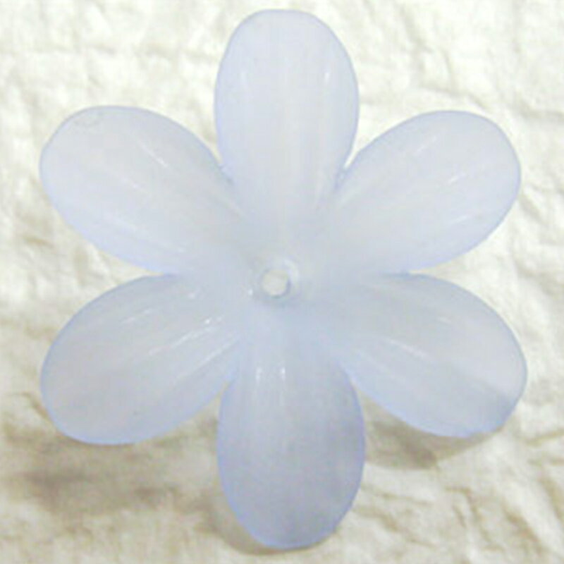 Rakuten - アクリル花 PB5 23.5×7.5mm・1穴 青 2個 フラワーパーツ 花モチーフ 花びらモチーフ アクセサリーパーツ ハンドメイド クラフト材料 手作り 透け感 ハンドメイド材料