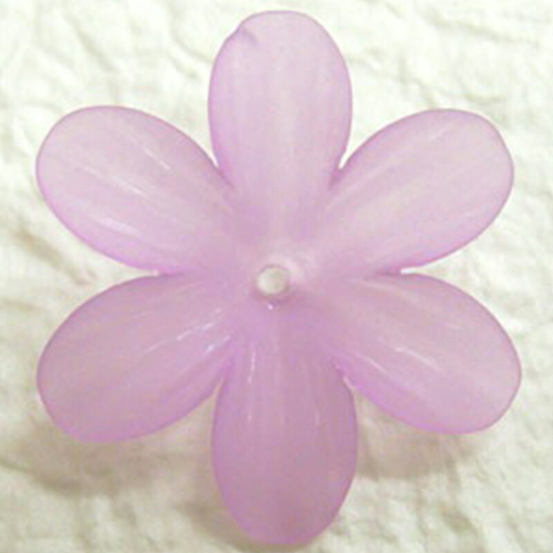 Rakuten - アクリル花 PB5 23.5×7.5mm・1穴 紫 2個 フラワーパーツ 花モチーフ 花びらモチーフ アクセサリーパーツ ハンドメイド クラフト材料 手作り 透け感 ハンドメイド材料