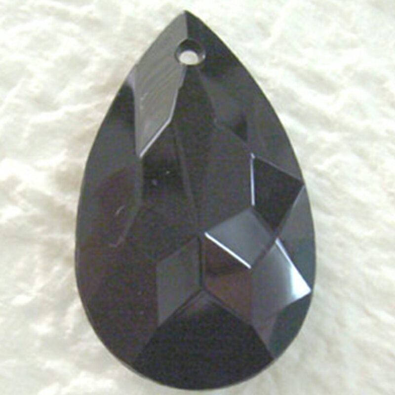 しずく型プレクシー G2557 32×20mm 黒 1個 多面カット アクセサリーパーツ ハンドメイド クラフト材料 手作り 透け感 ハンドメイド材料