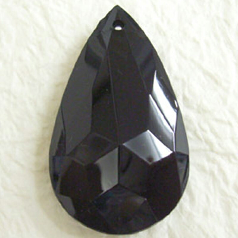 しずく型プレクシー G2558 47×27mm 黒 1個 多面カット アクセサリーパーツ ハンドメイド クラフト材料 手作り 透け感 ハンドメイド材料