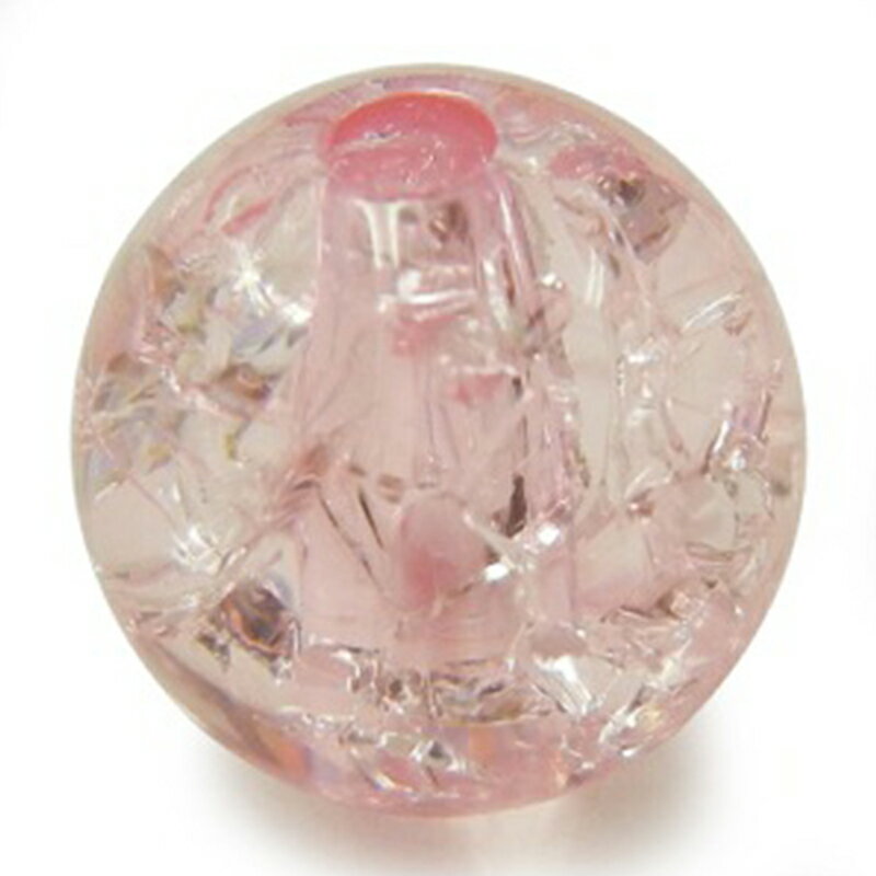 クラッシュビーズ CLASH ライトローズ 10個 ラウンドビーズ 手作りアクセ素材 透明感 アクセサリーパーツ ハンドメイド クラフト材料 手作り 透け感 ハンドメイド材料