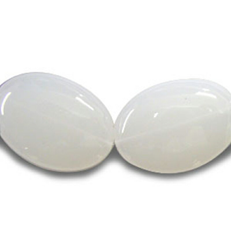 アクリル(通し穴) ACL885 約34×24mm ミルキー 3個 ビーズ 穴あき アクリル製 パーツ素材 軽量 丸ビーズ ハンドメイドパーツ ハンドメイド資材