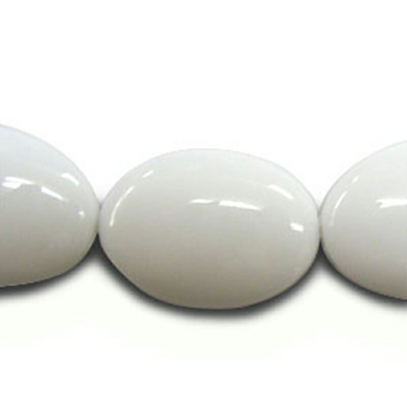 アクリル(通し穴) ACL894 約25×18mm 太白 4個 ビーズ 穴あき アクリル製 パーツ素材 軽量 丸ビーズ ハンドメイドパーツ ハンドメイド資材