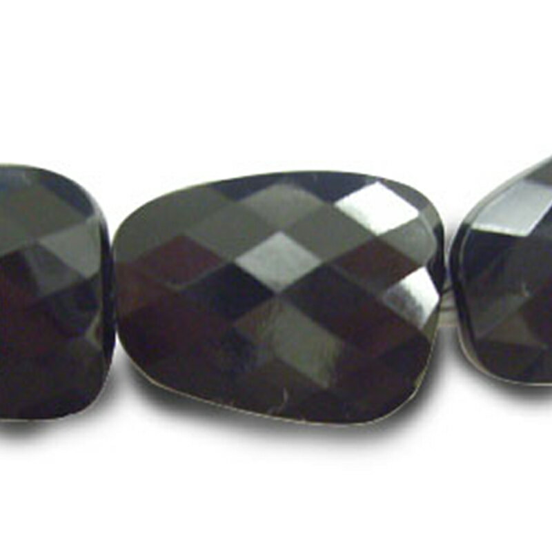 アクリル(通し穴) ACL895 約30×23mm ブラック 3個 カット入り ビーズ 穴あき アクリル製 パーツ素材 軽..