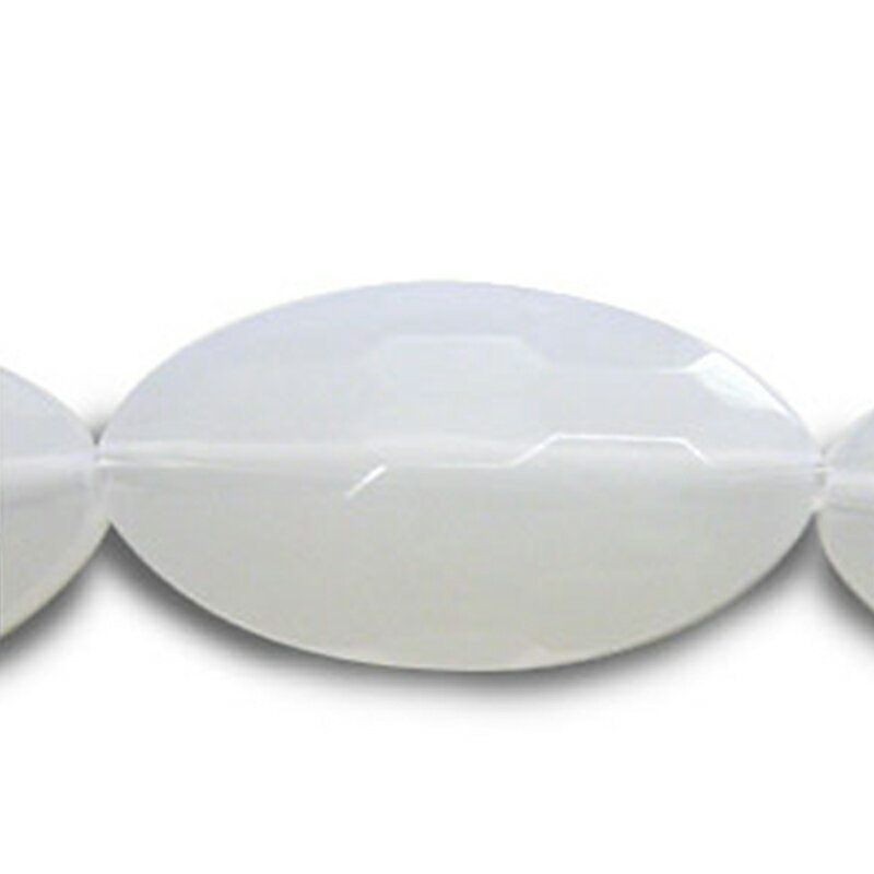 アクリル(通し穴) ACL896 約30×16mm ミルキー 3個 カット入り ビーズ 穴あき アクリル製 パーツ素材 軽量 楕円ビーズ ハンドメイドパーツ ハンドメイド資材