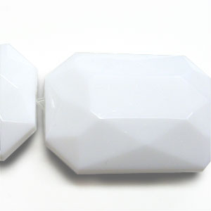 Rakuten - アクリル(通し穴) ACL900 約36×25mm 太白 2個 ビーズ 穴あき アクリル製 パーツ素材 軽量 四角ビーズ ハンドメイドパーツ ハンドメイド資材