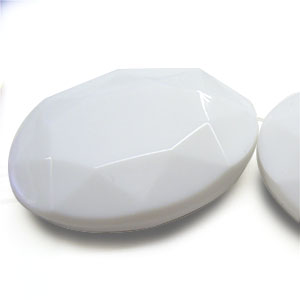 Rakuten - アクリル(通し穴) ACL903 約38×26mm 太白 2個カット入り ビーズ 穴あき アクリル製 パーツ素材 軽量 楕円ビーズ ハンドメイドパーツ ハンドメイド資材