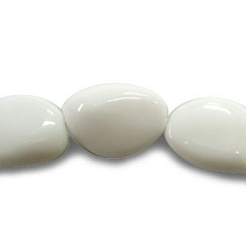 アクリル(通し穴) ACL904 約25×18mm 太白 4個 ビーズ 穴あき アクリル製 パーツ素材 軽量 ハンドメイドパーツ ハンドメイド資材