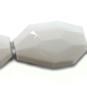 アクリル(通し穴) ACL905 約40×27mm 太白 2個 カット入り ビーズ 穴あき アクリル製 パーツ素材 軽量 ハンドメイドパーツ ハンドメイド資材