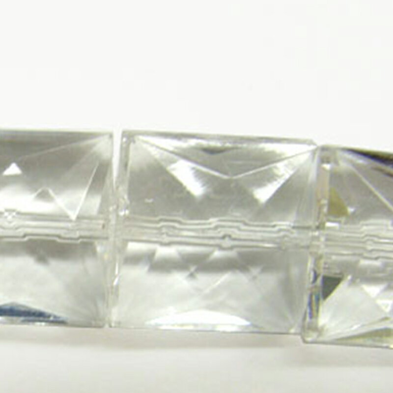 アクリル(通し穴) ACL923 約13×13mm クリア 7個 ビーズ 穴あき アクリル製 パーツ素材 軽量 ハンドメイドパーツ ハンドメイド資材