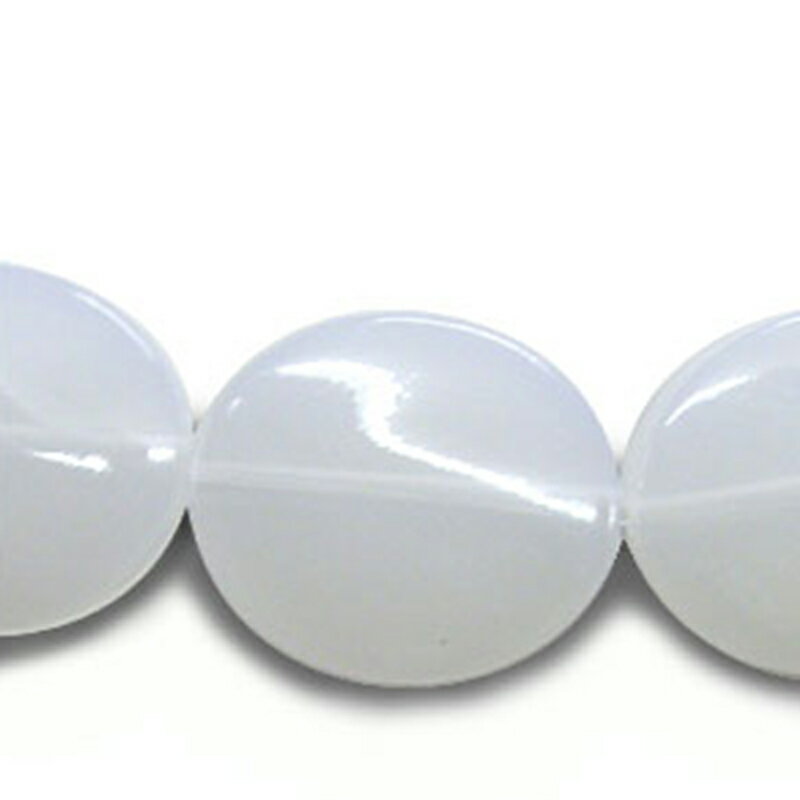 アクリル(通し穴) ACL924 約21×18ミリ ミルキー 5個 ビーズ 穴あき 丸型 アクリル製 パーツ素材 軽量 ハンドメイドパーツ ハンドメイド..