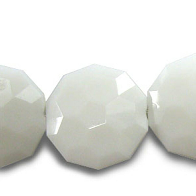 アクリル(通し穴) ACL952 約16×16mm 太白 6個 カット入り ビーズ 穴あき 丸型 アクリル製 パーツ素材 軽量 ハンドメイドパーツ ハンドメイド資材