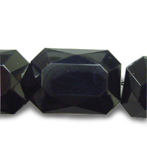 アクリル(通し穴) ACL979 約25×18mm ブラック 3個 カット入り ビーズ 穴あき アクリル製 パーツ素材 軽量 ハンドメイドパーツ ハンドメイド資材