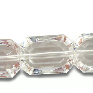 アクリル(通し穴) ACL985 約18×13mm クリア 8個 カット入り ビーズ 穴あき アクリル製 パーツ素材 軽量 ハンドメイドパーツ ハンドメイド資材