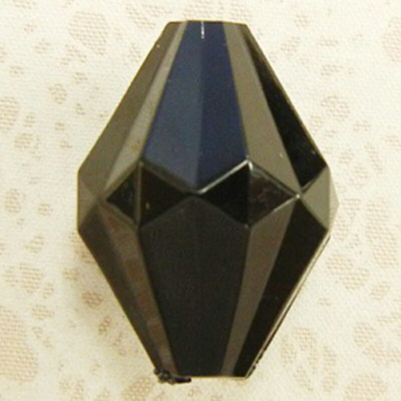 アクリル(通し穴) ACL1002 約20×15mm 黒色 5個 カット入り ビーズ 穴あき しずく型 アクリル製 パーツ素材 軽量 ハンドメイドパーツ ハンドメイド資材