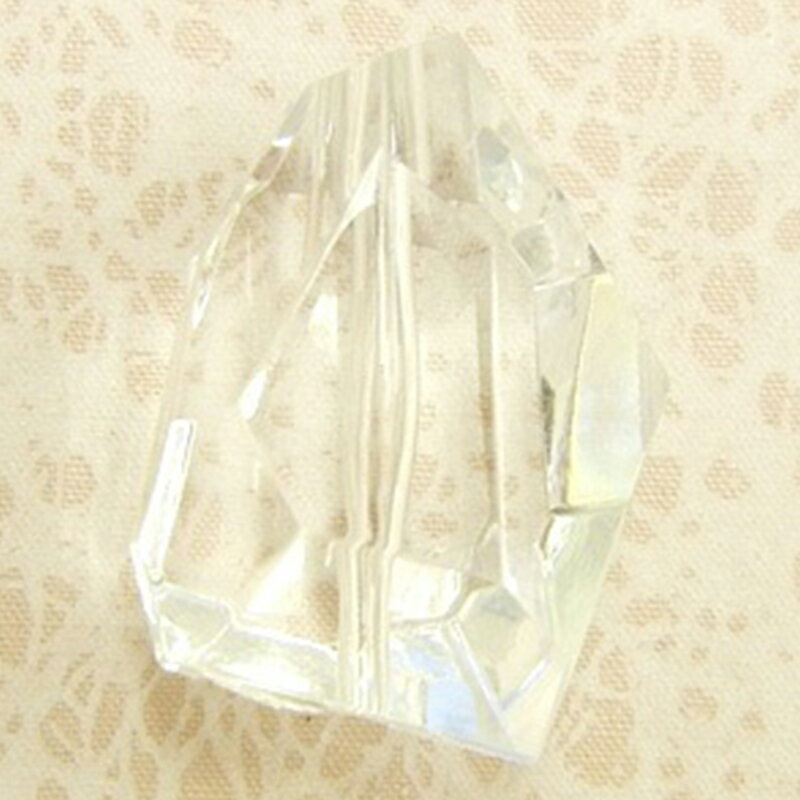 アクリル(通し穴) ACL1003 約25×18mm クリア 3個 カット入り ビーズ 穴あき アクリル製 パーツ素材 軽量 ハンドメイドパーツ ハンドメイド資材