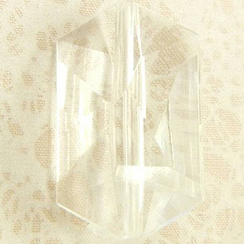 アクリル(通し穴) ACL1009 約25×15mm クリア 5個 カット入り ビーズ 穴あき アクリル製 パーツ素材 軽量 ハンドメイドパーツ ハンドメイド資材