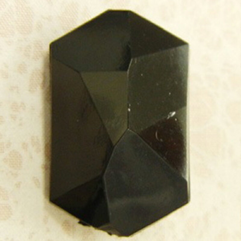 アクリル(通し穴) ACL1009 約25×15mm ブラック 5個 カット入り ビーズ 穴あき アクリル製 パーツ素材 軽量 ハンドメイドパーツ ハンドメイド資材