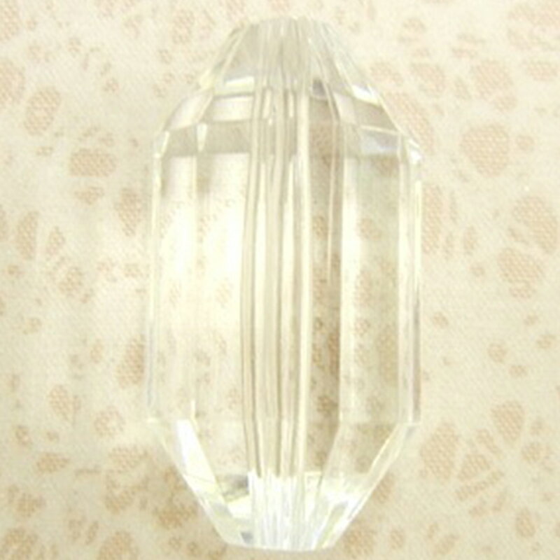 アクリル(通し穴) ACL1013 約25×13mm クリア 4個 カット入り ビーズ 穴あき ソロバン型 アクリル製 パーツ素材 軽量 ハンドメイドパーツ ハンドメイド資材