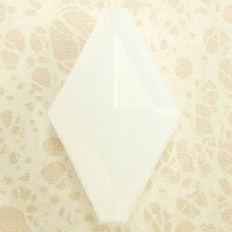 アクリル(通し穴) ACL1014 約27×17mm ミルキー 4個 カット入り ビーズ 穴あき ひし型 アクリル製 パーツ素材 軽量 ハンドメイドパーツ ハンドメイド資材