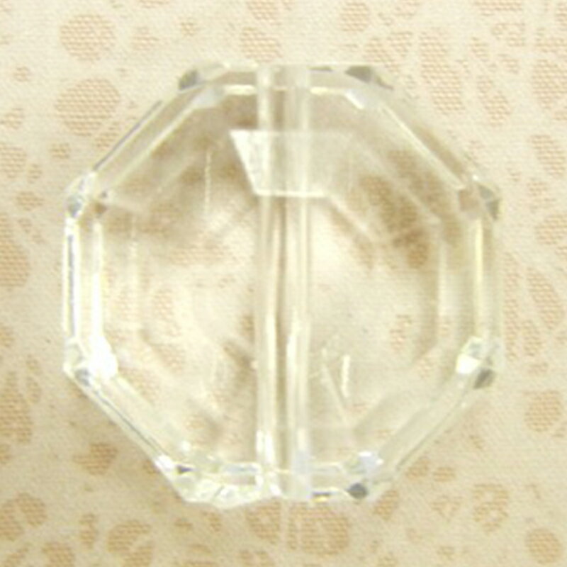 アクリル(通し穴) ACL1015 約20×20mm クリア 3個 カット入り ビーズ 穴あき 多角形 アクリル製 パーツ素材 軽量 ハンドメイドパーツ ハンドメイド資材