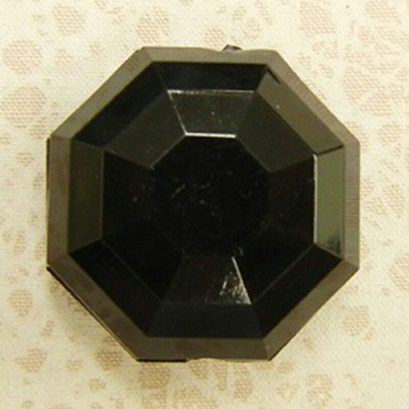 アクリル(通し穴) ACL1015 約20×20mm ブラック 3個 カット入り ビーズ 穴あき 多角形 アクリル製 パーツ素材 軽量 ハンドメイドパーツ ハンドメイド資材