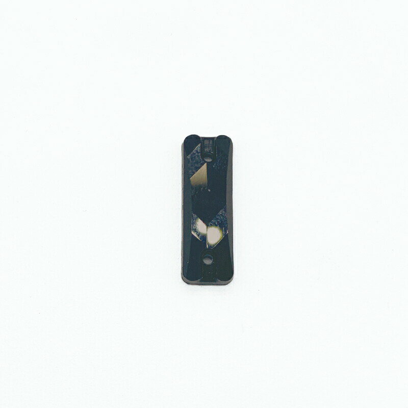 Rakuten - アスフォー 縫付用 605 長方形 18mm ジェット(アンフォイル) 2個 装飾 高品質 手作り 衣装 制作 高級 パーツ 手芸 ファッション