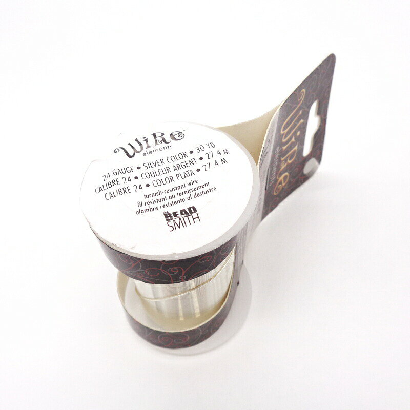 ビーズスミス ターニッシュ クラフトワイヤー NTW24S 銀色 1個 ワイヤー レジストワイヤー シルバー 折れにくい 劣化しにくい 耐久性 手芸 ワイヤークラフト ジュエリー ビーズ 製作 クラフト