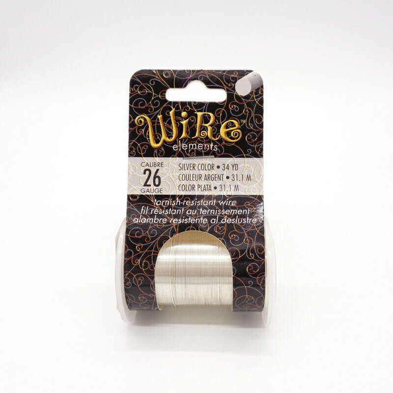 少し硬めのアクセサリー用ワイヤーです。 ねじったり曲げたりしても折れにくい性質です。 中質ワイヤーは柔軟性と形状維持力を兼ね揃えており、ワイヤー巻きや丸カン製作など、重量の負荷がかかる場合も形をしっかり保ちたい場合にオススメです。 天然石のフレーミング、ビーズのメガネ留め、ディップフラワーなど、様々なアクセサリー製作にお使いいただけます。 商品名 Tarnish Resist Med Temper Silver Clr 品番 NTW26S ブランド THE BEADSMITH 原産国 パキスタン カラー シルバー サイズ・入数 26ゲージ(0.41mm)/34ヤード(31.1m) 素材 銅線 特長 ラッカー塗装で、退色しにくいワイヤーです。 ニッケルフリー、鉛フリーです。 ご注意ください ※こちらの商品はアーティスティックワイヤーとは異なるシリーズです。 ※ロットや太さによって色が変わる場合がございます。 ※海外製の為、製造時に発生する汚れが付着していたり、傷がある場合がございます。 ※為替の変動等に伴い価格を変更させていただく場合がございます。 ※パッケージが変更する場合がございます。また、ロットによってパッケージ(紙のタグ)が付いていない場合がございます。 使用用途 ワイヤークラフト全般(メガネ巻き、ワイヤーフレーミング、巻き付け、ワイヤーフラワー等のモチーフ作成 等) この商品の関連商品 ワイヤワーク用工具
