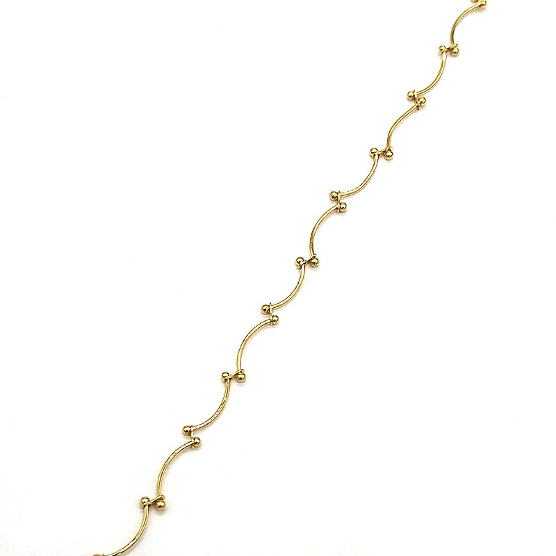 【10cm単位】デザインチェーン T072 切り売り ウェーブ チェーン ハンドメイド パーツ アクセサリー アクセサリーパーツ ネックレス ブレスレット アクセント ハンドメイド資材 切り売り 手芸用