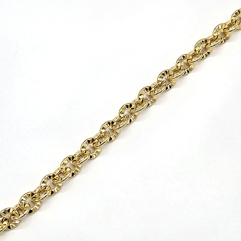 Rakuten - デザインチェーン T979 10cm単位ハンドメイド アクセサリーパーツ ネックレス ブレスレット アクセント ハンドメイド資材 切り売り 手芸用